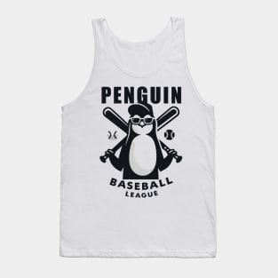 Penguin Baseball Tribute - Penguin Baseball League - Baseball Gift Tank Top